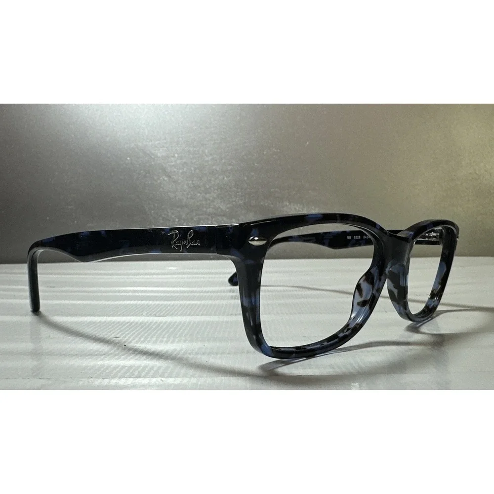 Ray-Ban Eyeglasses RB 5228 8424 Spotted Blue Havana Square Frame 53[]17 140